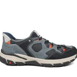Relife Wide Fit Rugged Slip On Shoes - Navy
