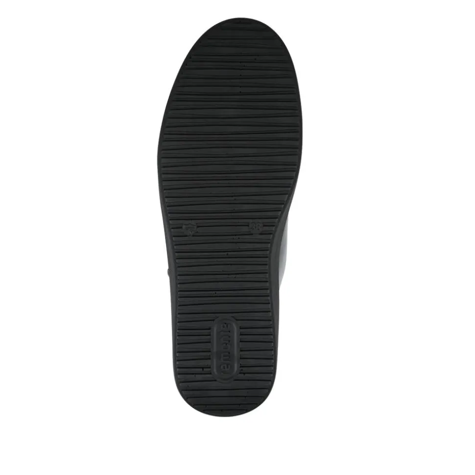 Remonte Leather Zip & Lace Hi-Top Trainers - Black Patent