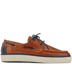 Rhodes Leather Boat Shoes - Tan
