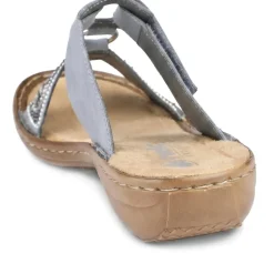 Rieker Adjustable Fasten Slip On Sandals - Blue