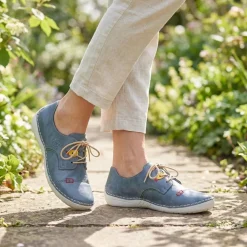 Rieker Angela Lace Up Shoes - Denim