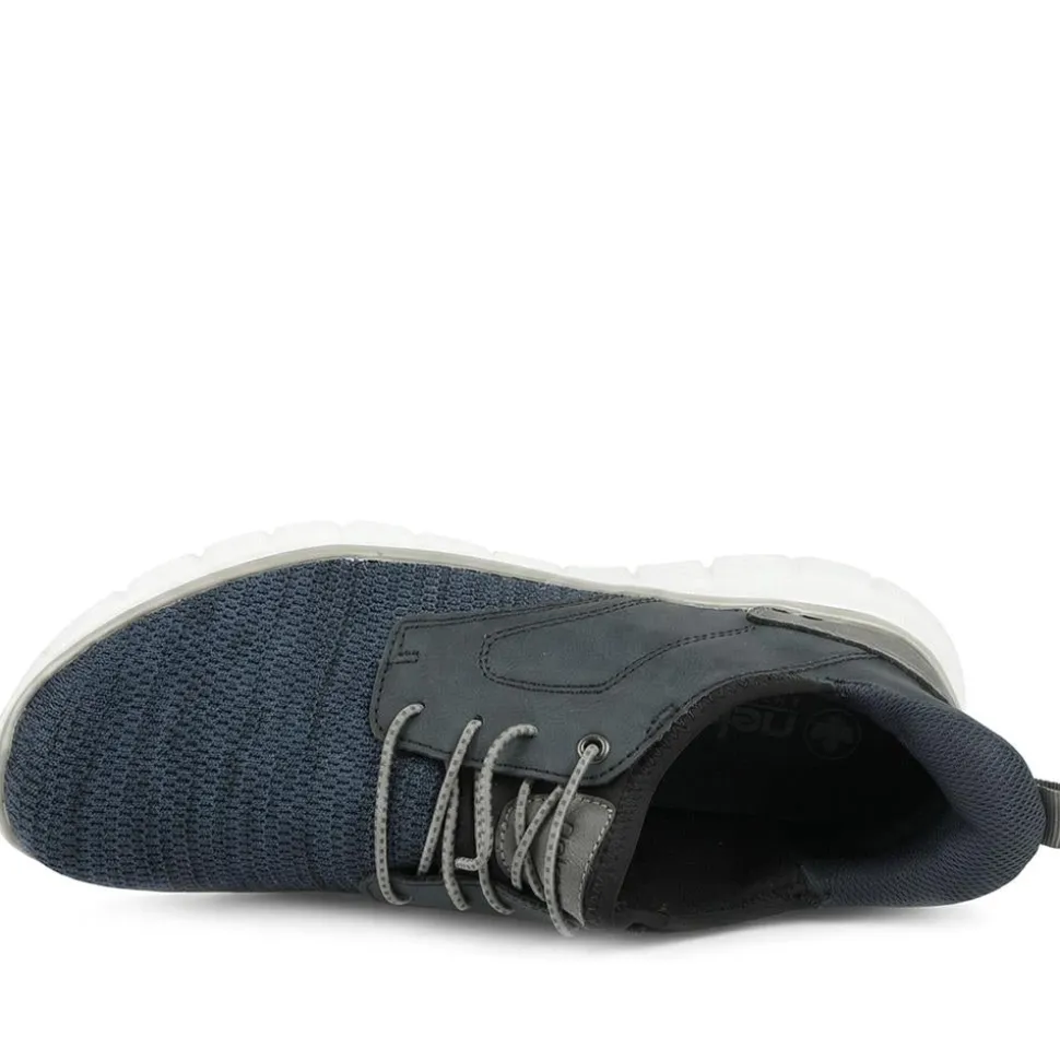 Rieker Bungee Lace Slip On Trainers - Navy