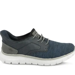 Rieker Bungee Lace Slip On Trainers - Navy
