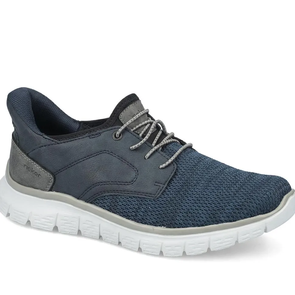 Rieker Bungee Lace Slip On Trainers - Navy