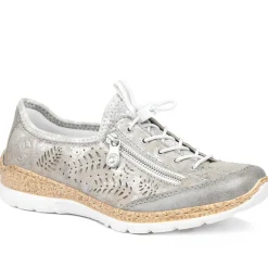 Rieker Bungee Lace & Zip Trainers - Grey