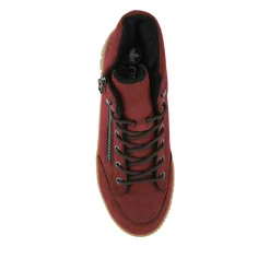 Rieker Chunky Zip Up Hi Tops - Burgundy