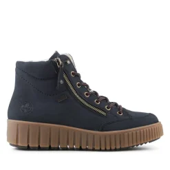 Rieker Chunky Zip Up Hi Tops - Navy