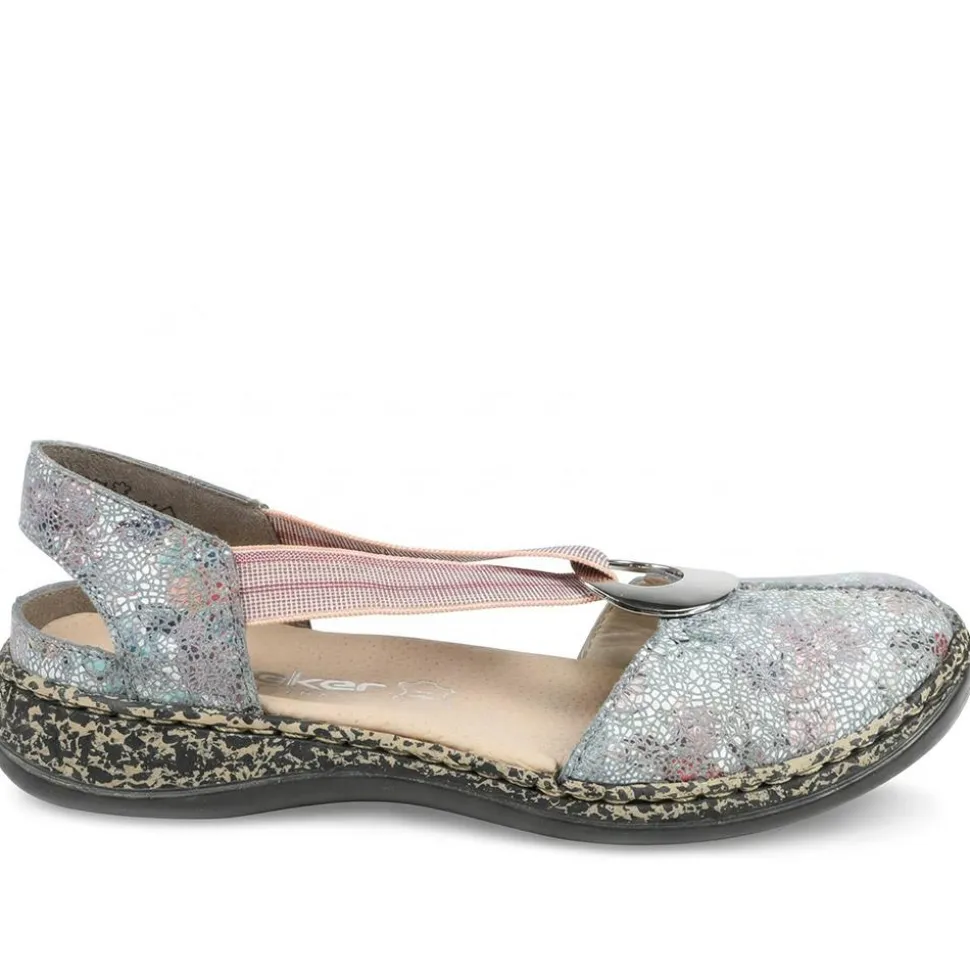 Rieker Daiselda Leather Closed Toe Sandals - Multi