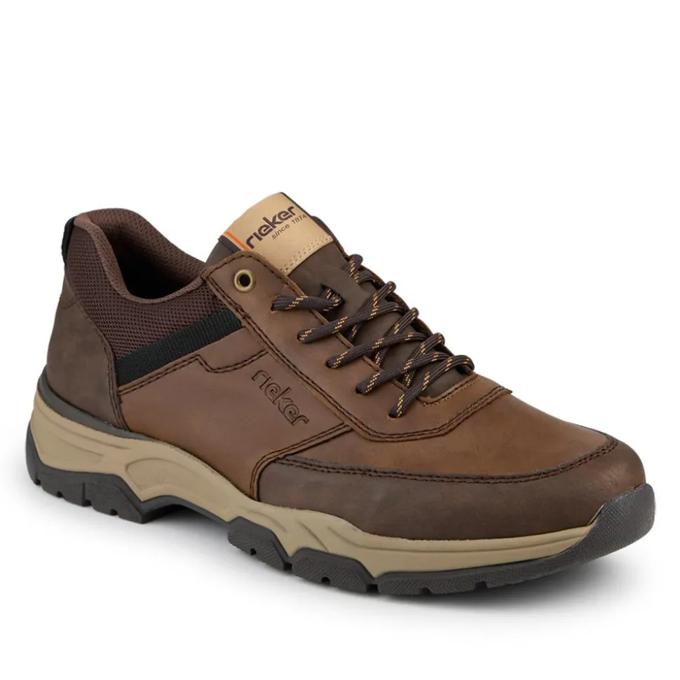 Rieker Exclusive Leather Walking Shoes - Brown