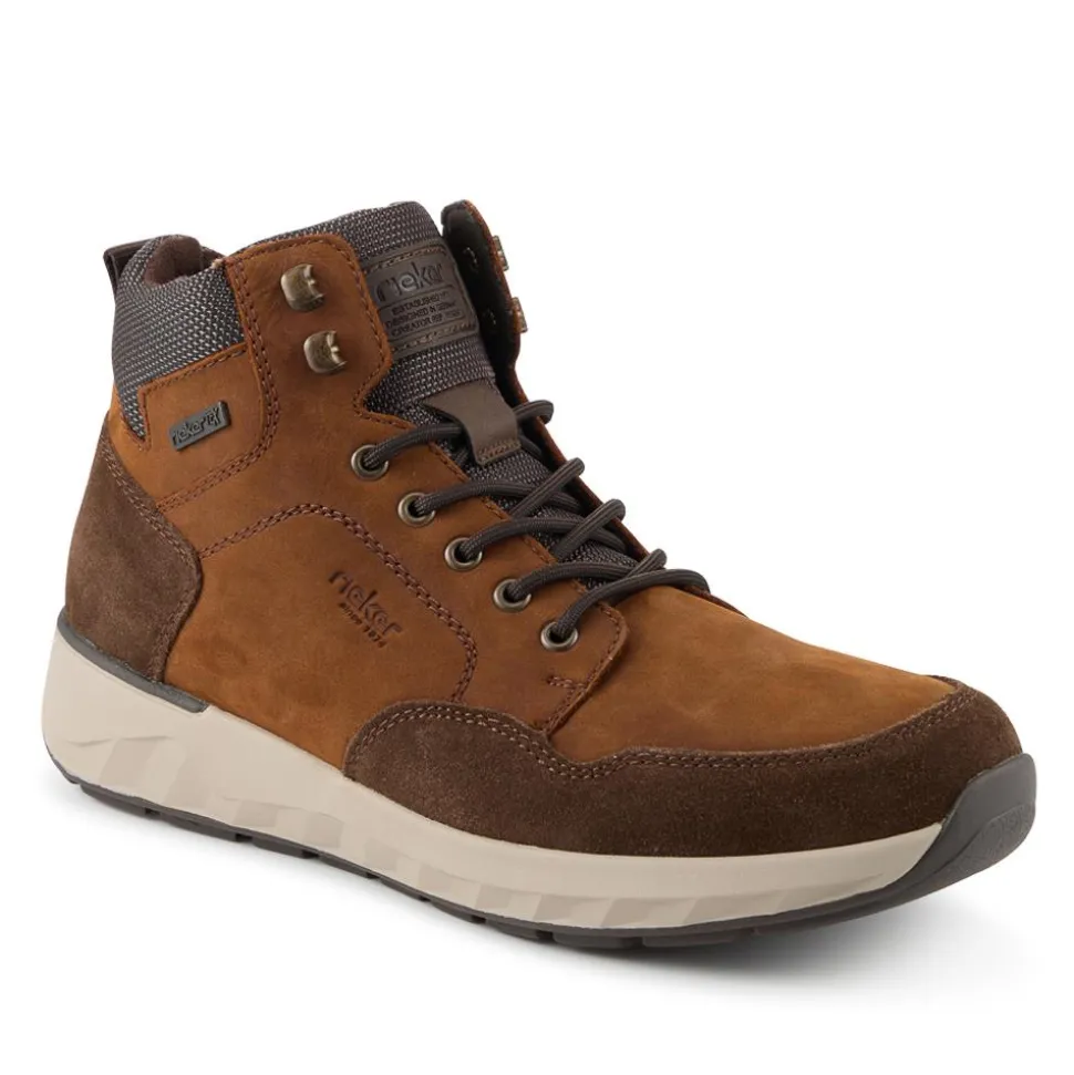 Rieker Extra Wide Cushioned Walking Boots - Brown