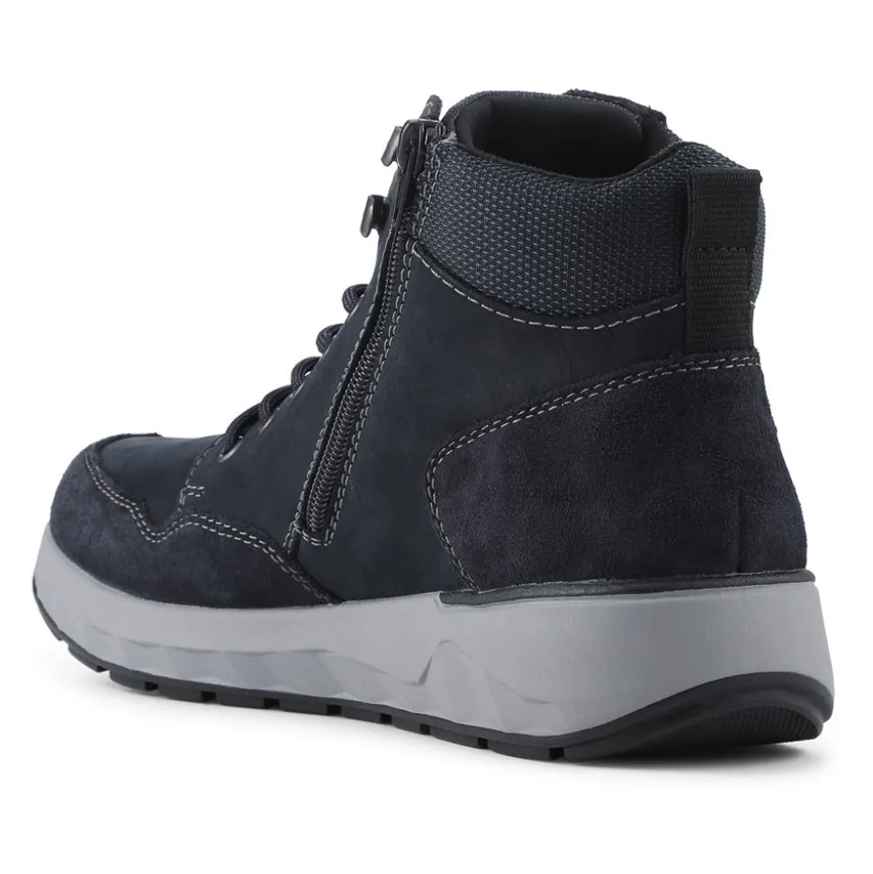 Rieker Extra Wide Cushioned Walking Boots - Navy