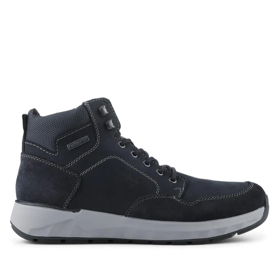 Rieker Extra Wide Cushioned Walking Boots - Navy