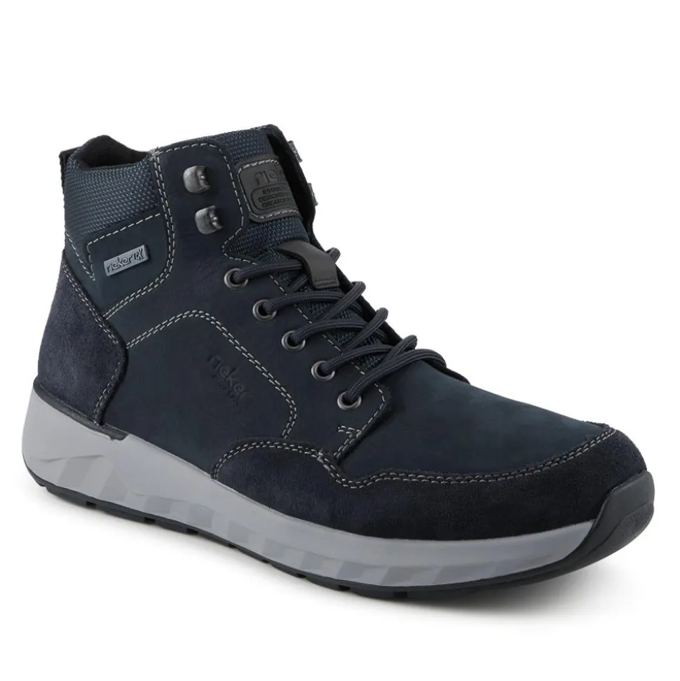 Rieker Extra Wide Cushioned Walking Boots - Navy