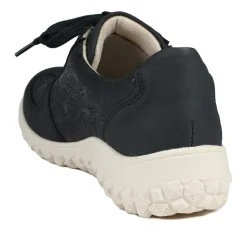 Rieker Extra Wide Lace & Zip Fasten Trainers - Navy