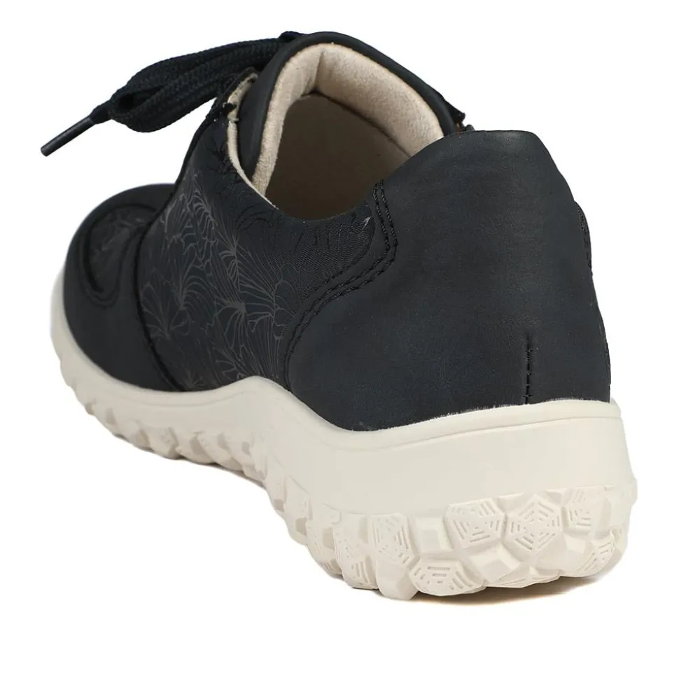 Rieker Extra Wide Lace & Zip Fasten Trainers - Navy