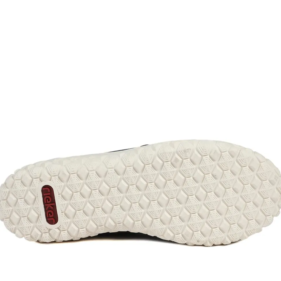 Rieker Extra Wide Lace & Zip Fasten Trainers - Navy