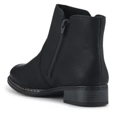 Rieker Flat-Heeled Ankle Boots - Black