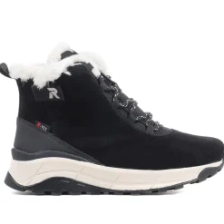 Rieker Fleece Lined Hiker Boots - Black