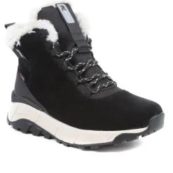 Rieker Fleece Lined Hiker Boots - Black