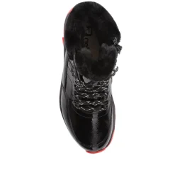 Rieker Fleece-Lined Hiker Boots - Black-Red