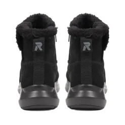 Rieker Fleece-Lined Pull-On Ankle Boots - Black