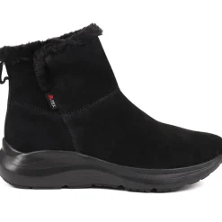 Rieker Fleece-Lined Pull-On Ankle Boots - Black