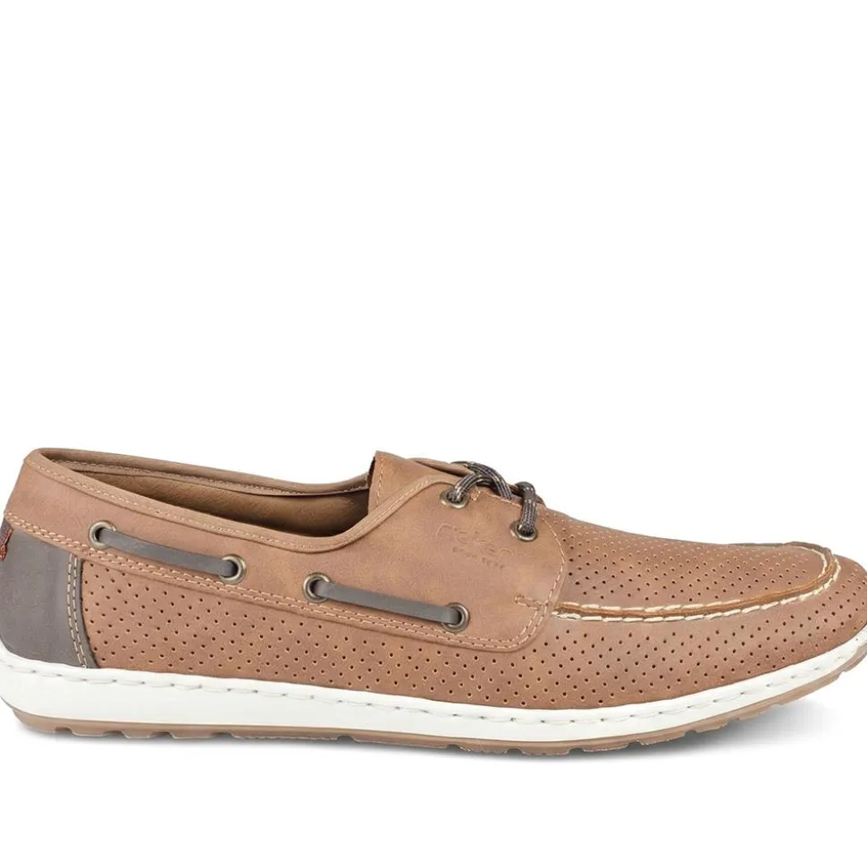 Rieker Grippy Deck Shoes - Tan