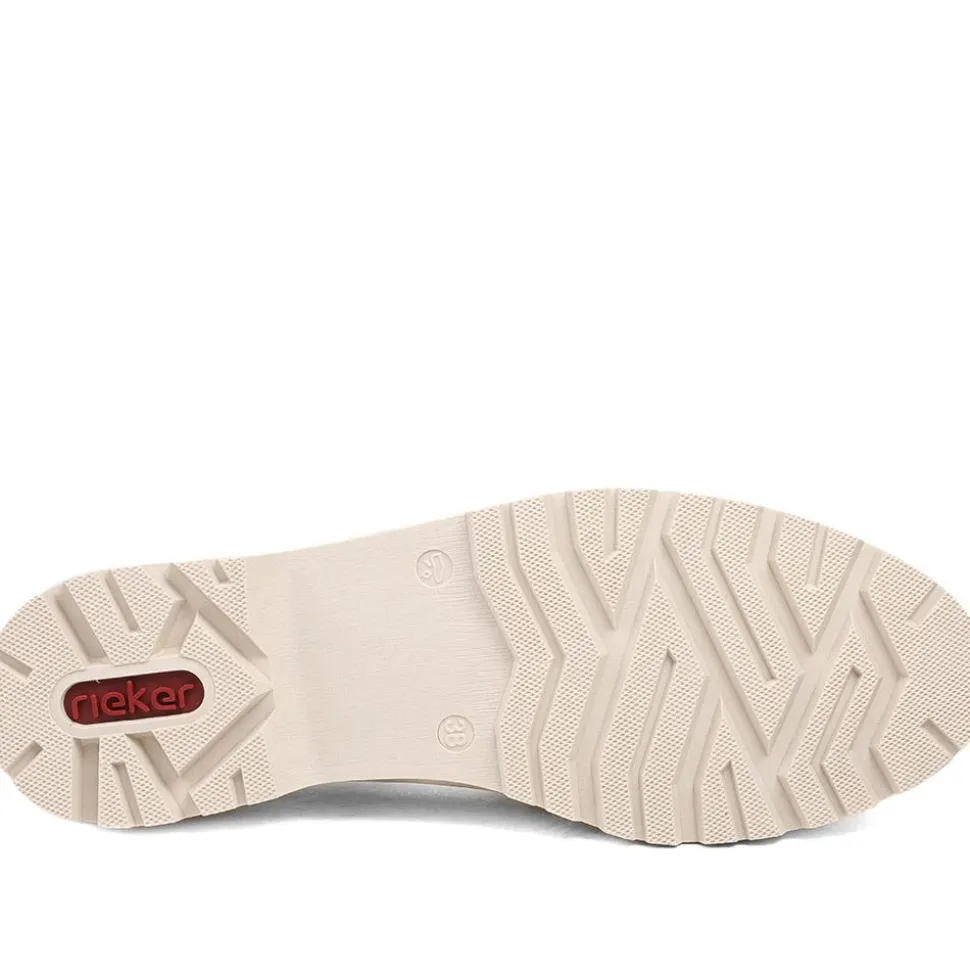 Rieker Grip Sole Buckle Moccasins - Beige