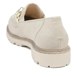 Rieker Grip Sole Buckle Moccasins - Beige