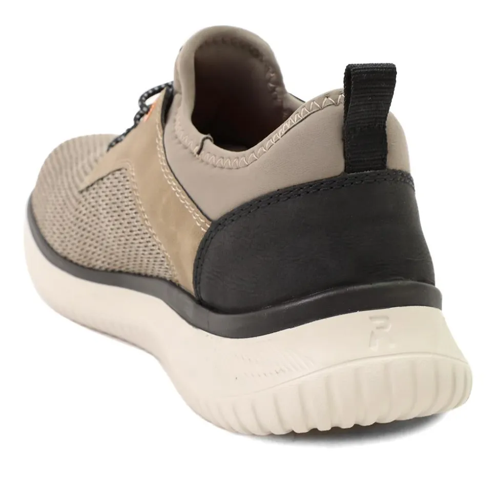 Rieker Lace Up Low Top Trainers - Light Grey