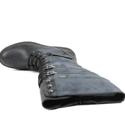 Rieker Lace & Zip Long Boots - Blue
