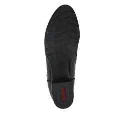 Rieker Leather Buttoned Ankle Boots - Black