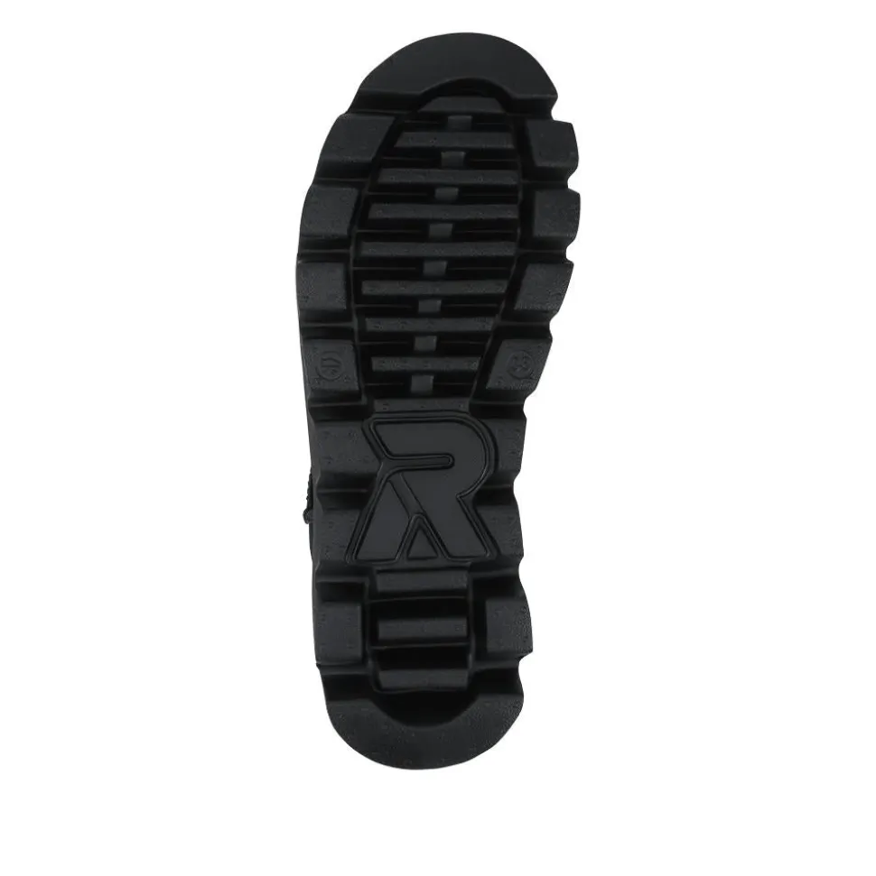 Rieker Leather Cushioned Shoes - Black