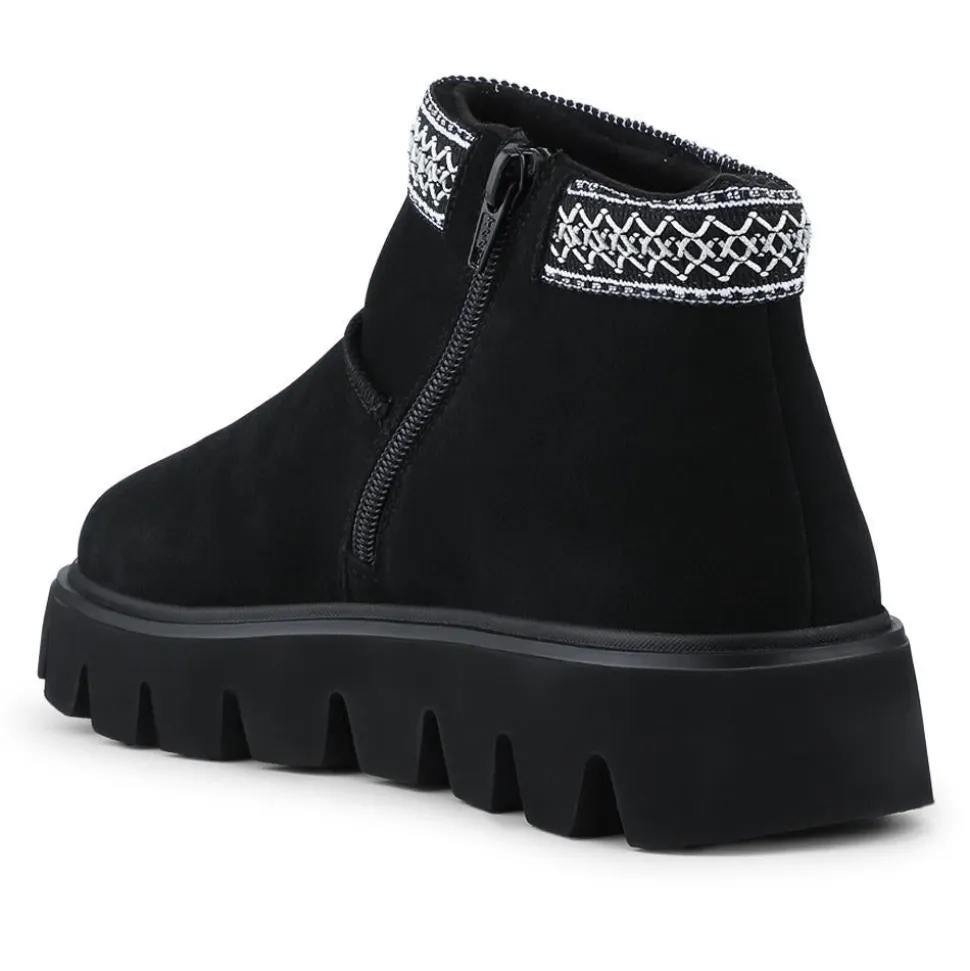 Rieker Leather Cushioned Shoes - Black