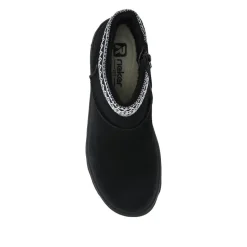 Rieker Leather Cushioned Shoes - Black