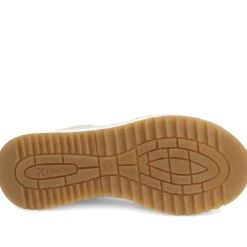 Rieker Leather Zip & Lace Trainers - Beige