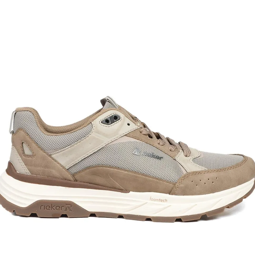 Rieker Low Top Lace Up Trainers - Grey