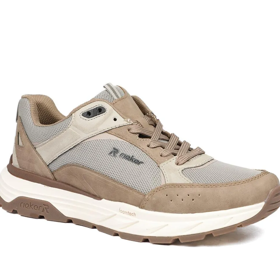 Rieker Low Top Lace Up Trainers - Grey