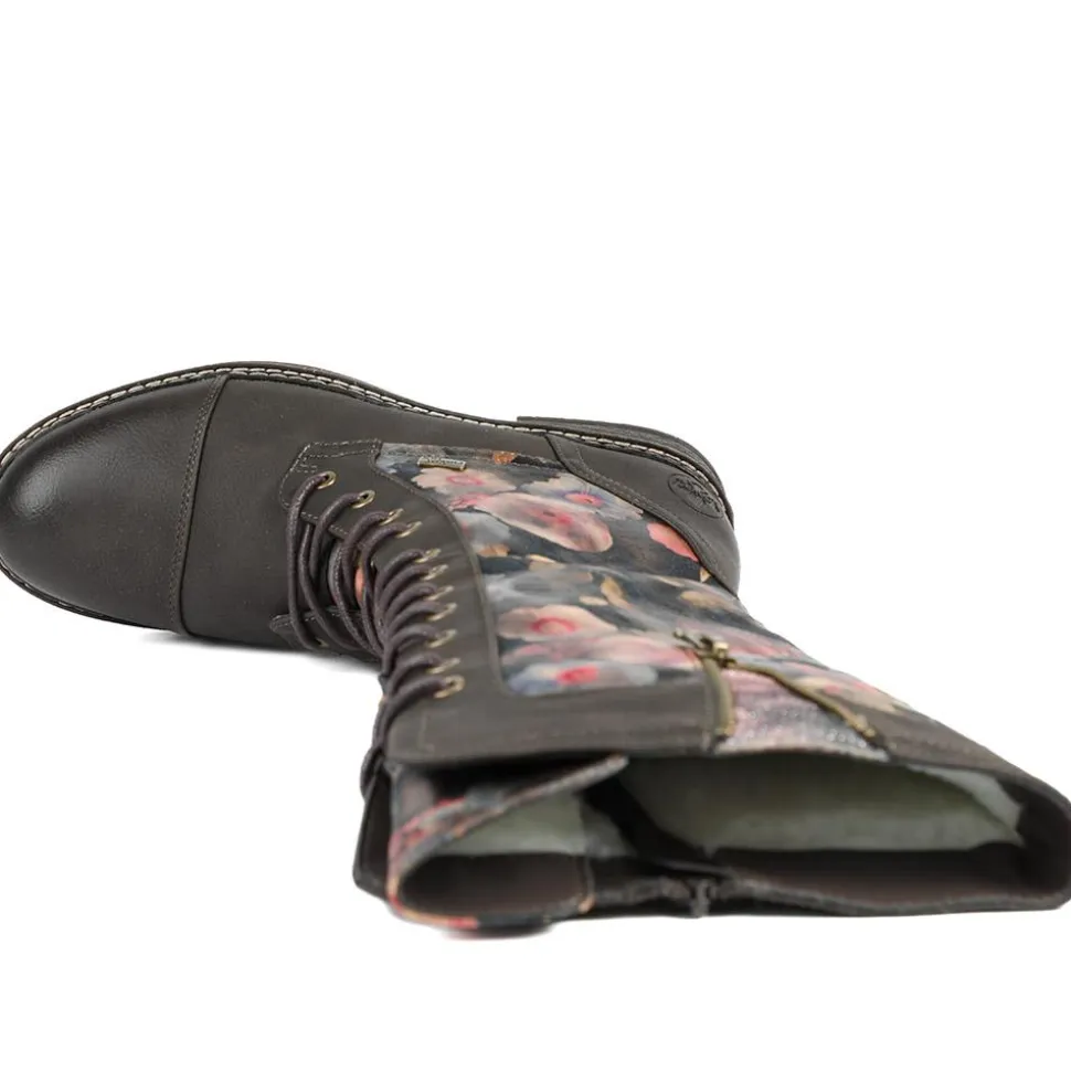Rieker Multi Zip Calf Length Boots - Black