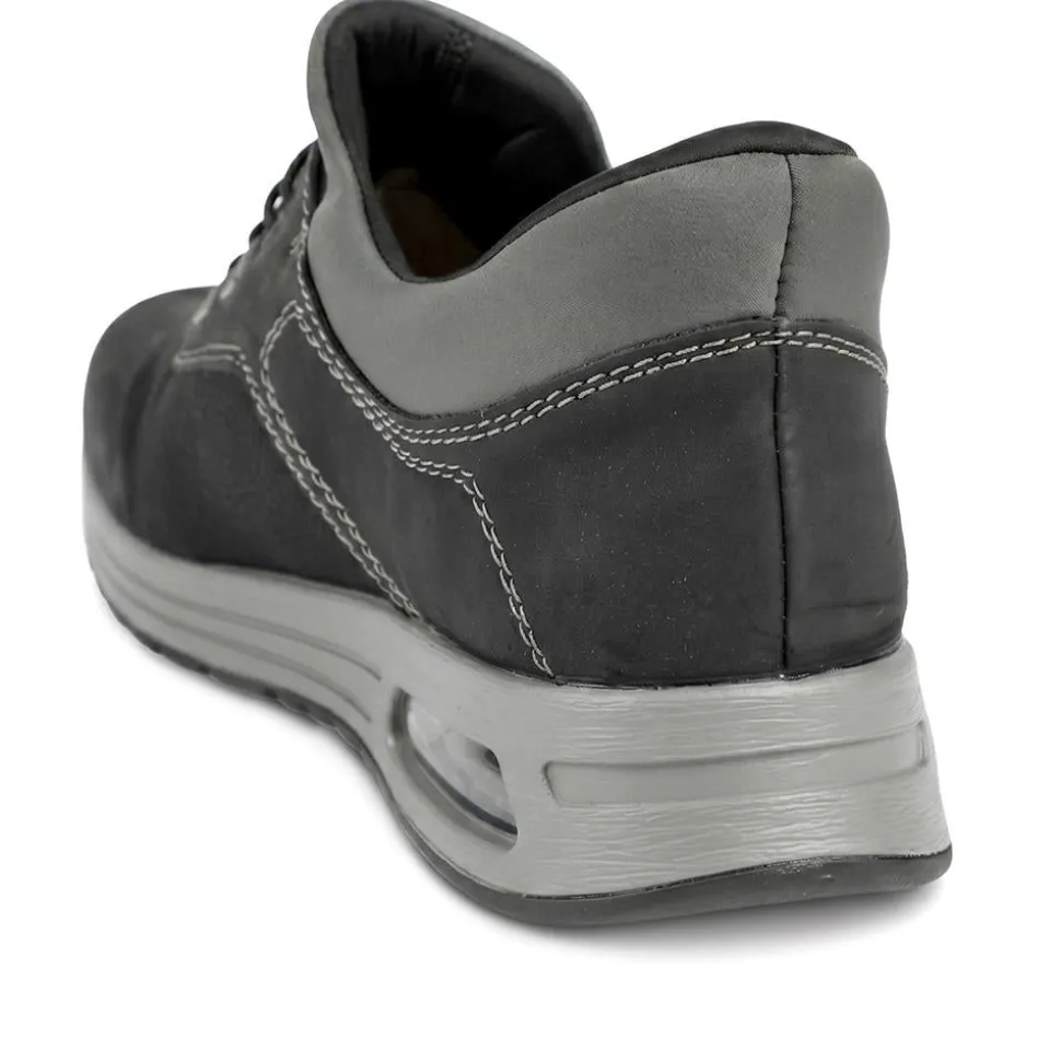Rieker Slip On Bungee Lace Shoes - Black