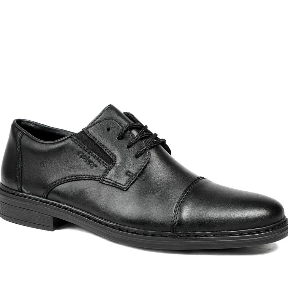 Rieker Smart Leather Lace Up Shoes - Black