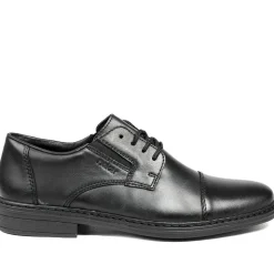 Rieker Smart Leather Lace Up Shoes - Black