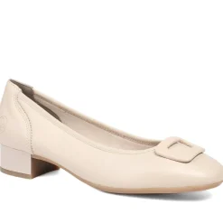 Rieker Smart Premium Leather Court Shoes - Beige
