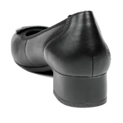 Rieker Smart Premium Leather Court Shoes - Black