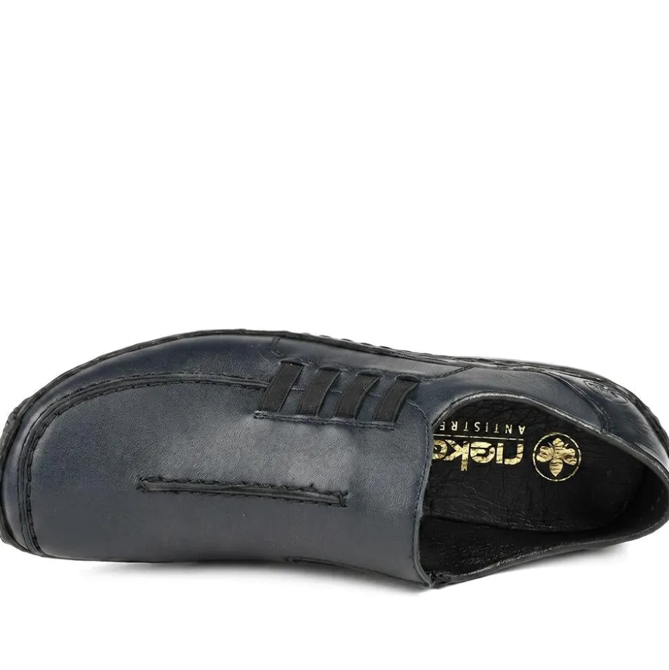 Rieker Smart Slip On Shoes With Grippy Outsole - Navy
