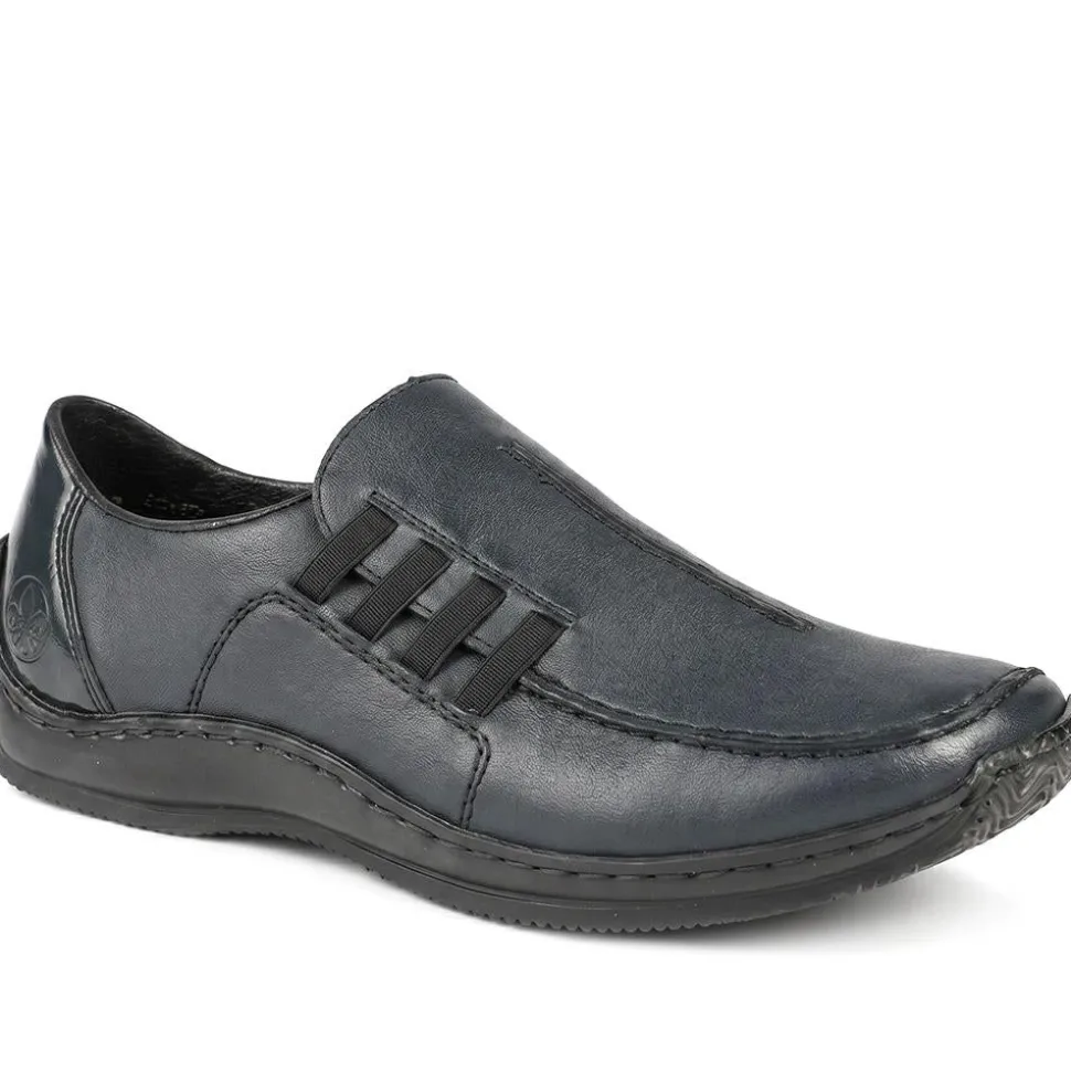 Rieker Smart Slip On Shoes With Grippy Outsole - Navy