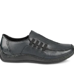 Rieker Smart Slip On Shoes With Grippy Outsole - Navy