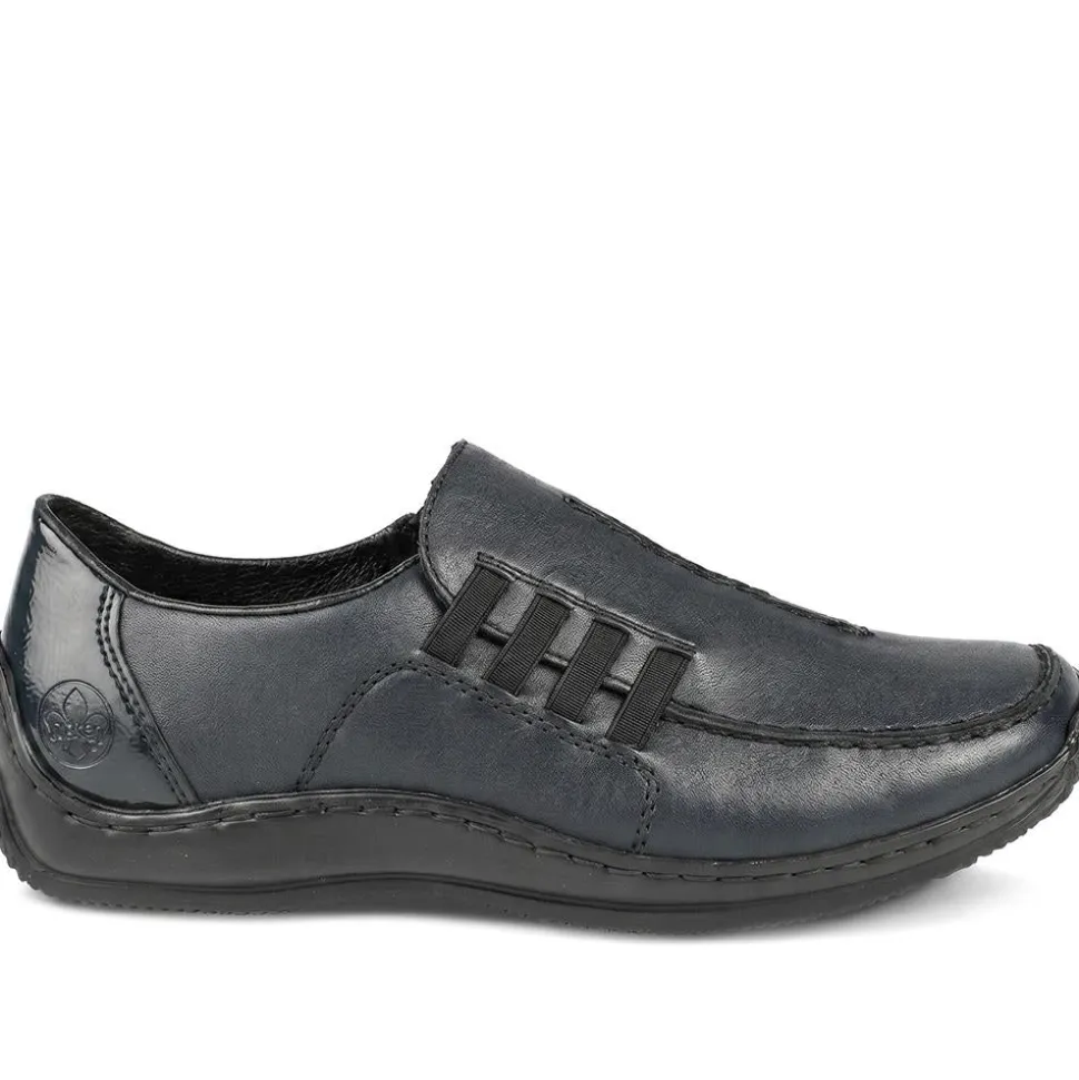 Rieker Smart Slip On Shoes With Grippy Outsole - Navy