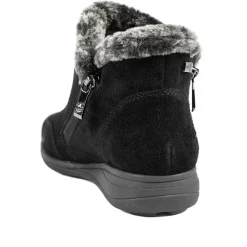 Rieker Soft Lined Zipped Ankle Boots - Black