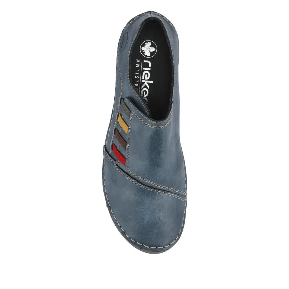 Rieker Stitch Pattern Slip-On Shoes - Blue